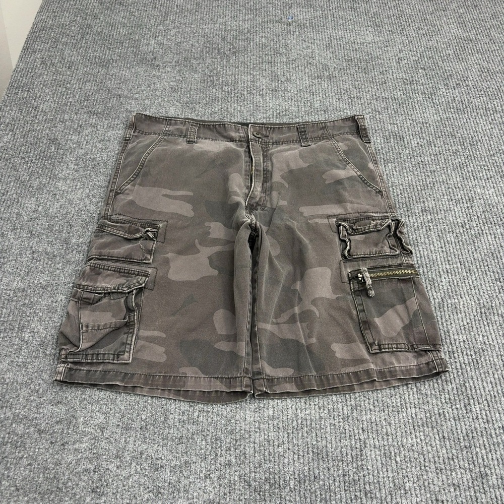Op Cargo Shorts Mens 36 Grey Cotton Camo Multi Pocket Tactical Utility Skater